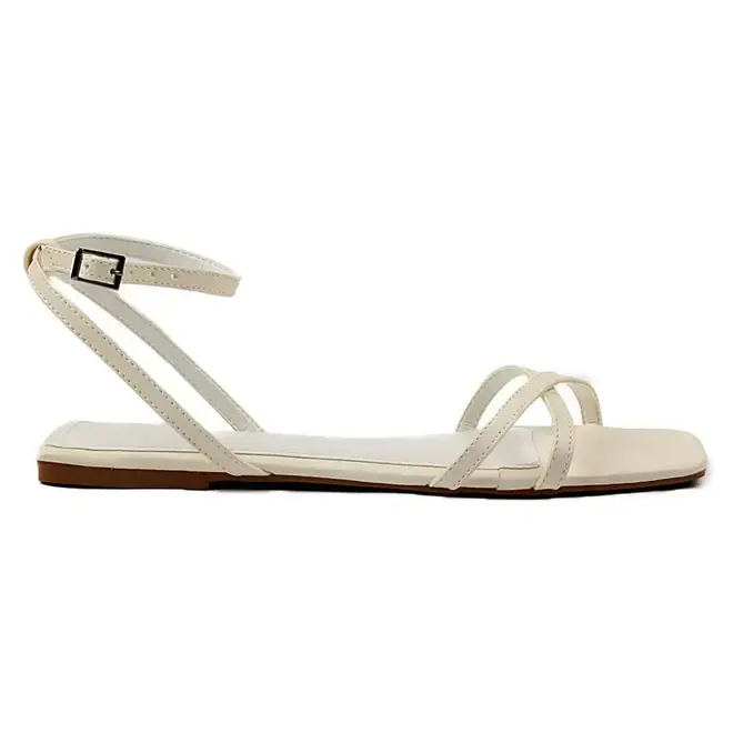 Sandália Itapuã Flat Tiras Feminino Branco