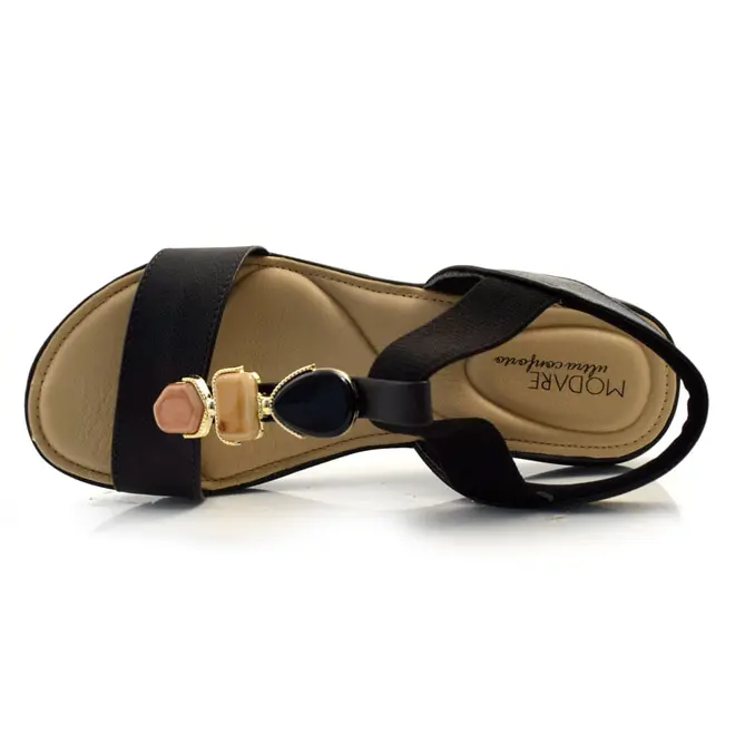 Sandália Flat Feminina Modare Preto 7199.103.28630