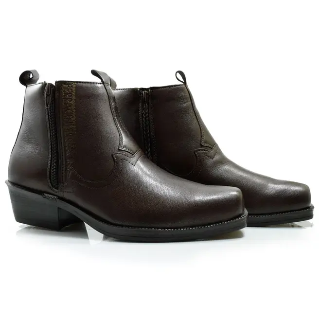Bota Masculina Ferracini de Couro New Country Marrom 8907