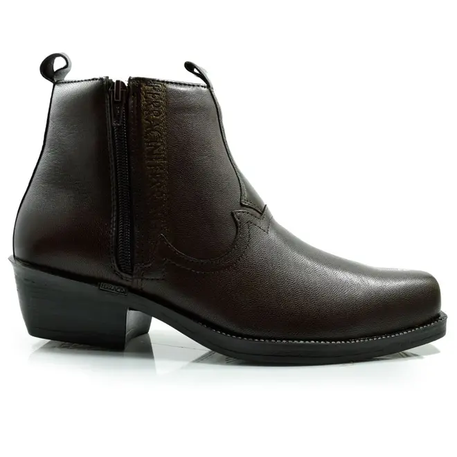 Bota Masculina Ferracini de Couro New Country Marrom 8907