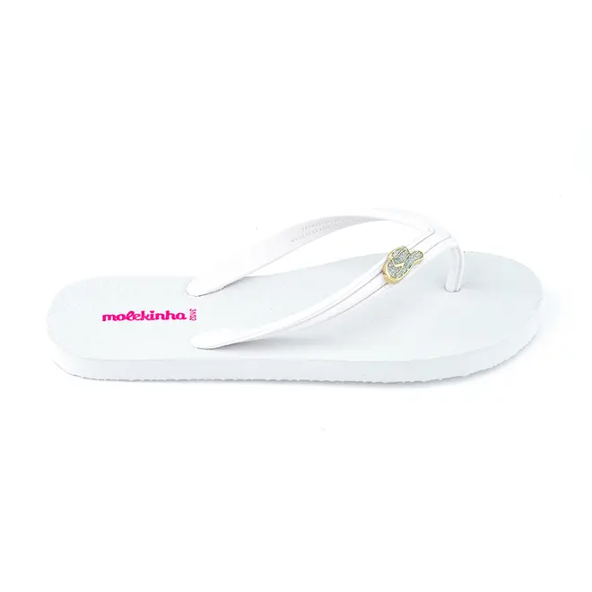 Chinelo Molekinha Branco Menina