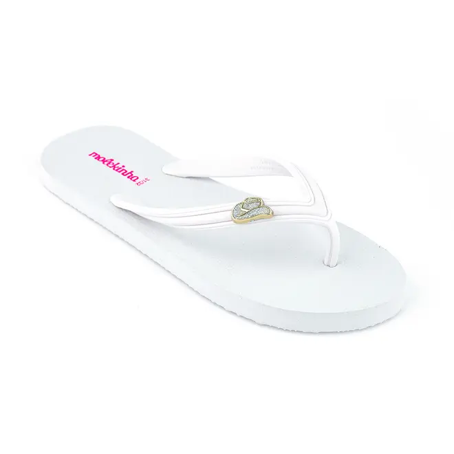 Chinelo Molekinha Branco Menina