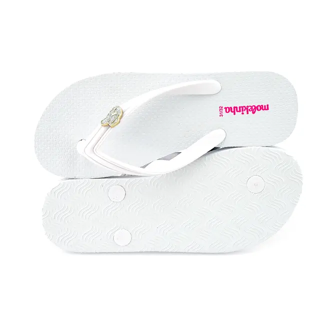 Chinelo Molekinha Branco Menina