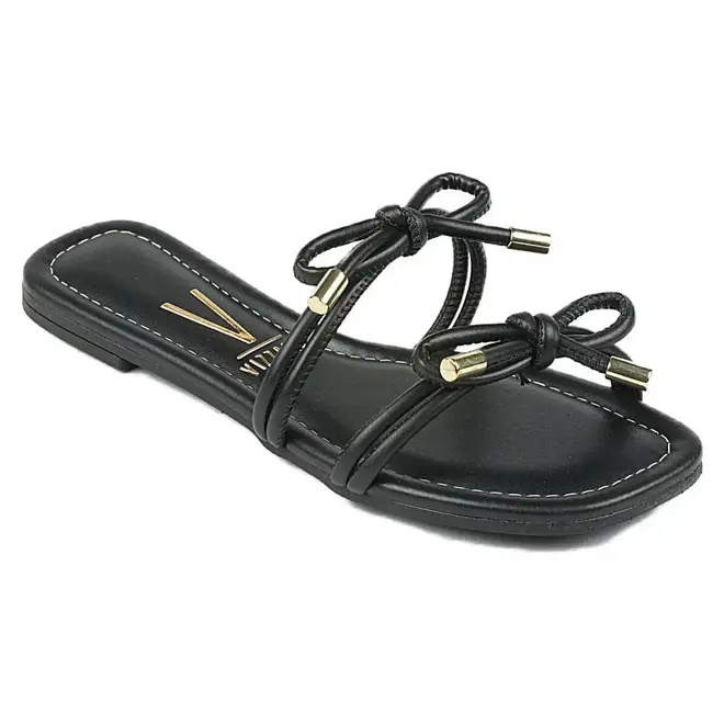 Tamanco Rasteira Vizzano Flats Preto Feminino