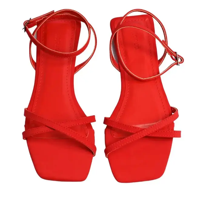 Sandália Flat Tiras Itapuã Feminino Vermelho