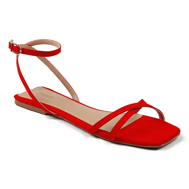 Sandália Flat Tiras Itapuã Feminino Vermelho