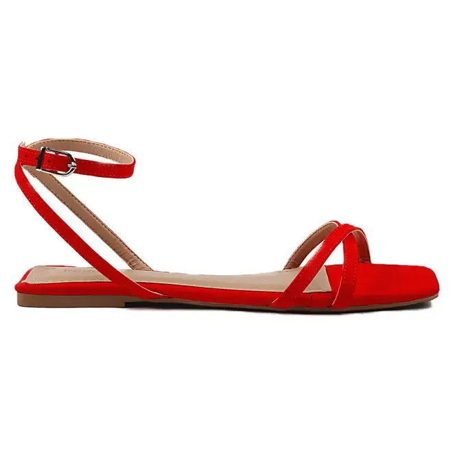 Sandália Flat Tiras Itapuã Feminino Vermelho