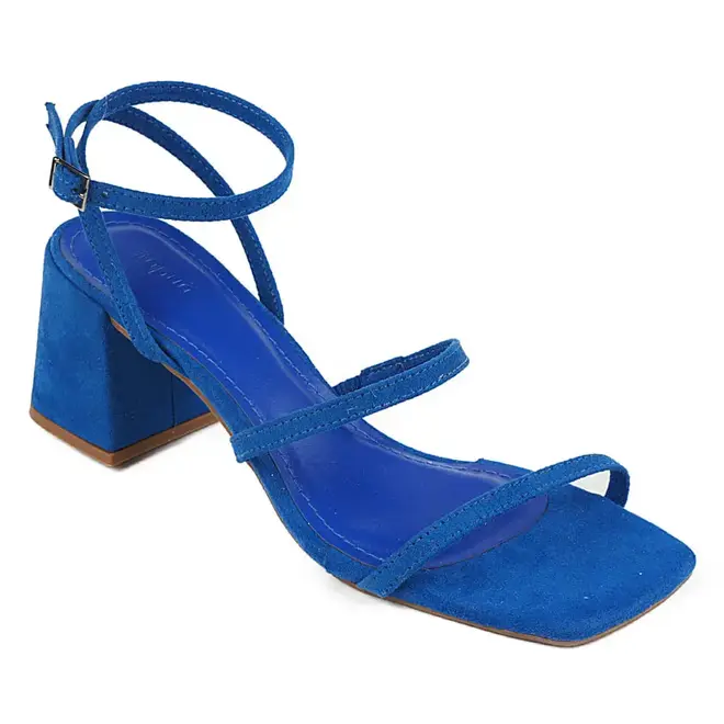 Sandália Itapuã Salto Bloco Azul Feminino
