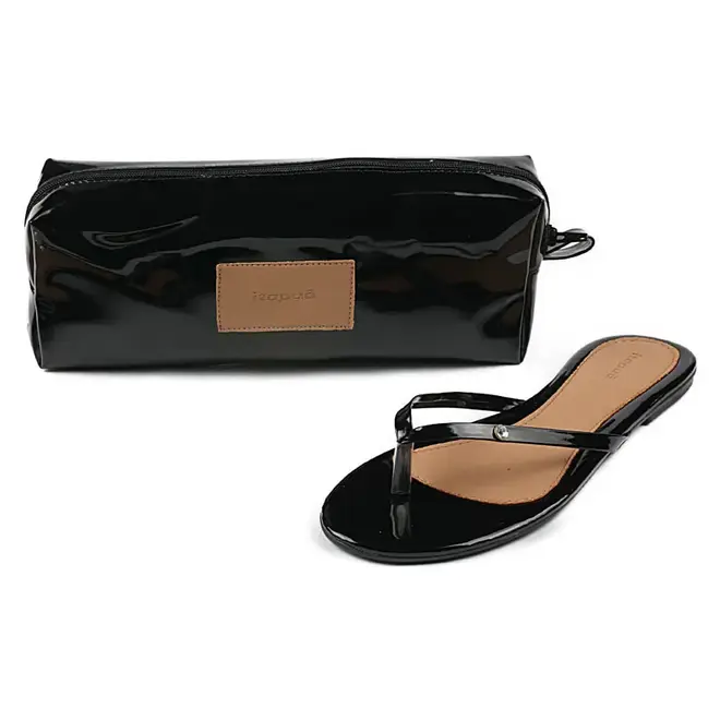 Tamanco Flat Itapuã Nécessaire Preto Feminino
