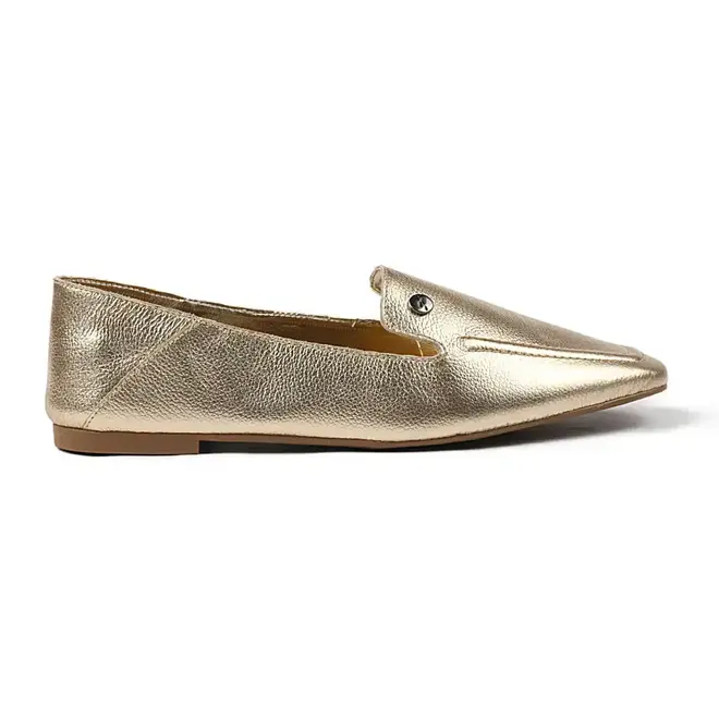 Mocassim Itapuã Couro Ouro Feminino