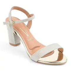 Sandália Festa Vizzano Shine Dourado Brilhante Feminino