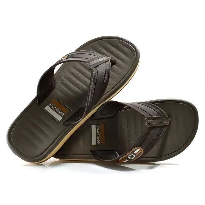 Chinelo Masculino Cartago Paris II Marrom 12214