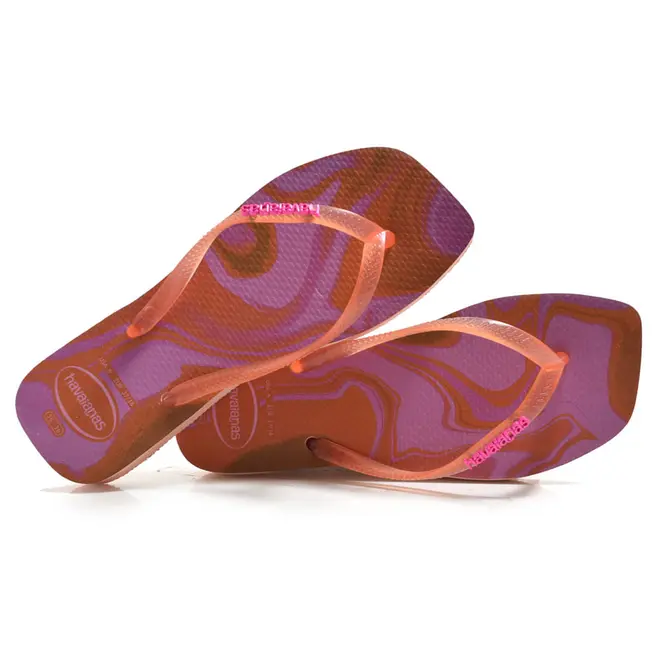Chinelo Feminino Havaianas Slim Square Jelly Rosa 4150245