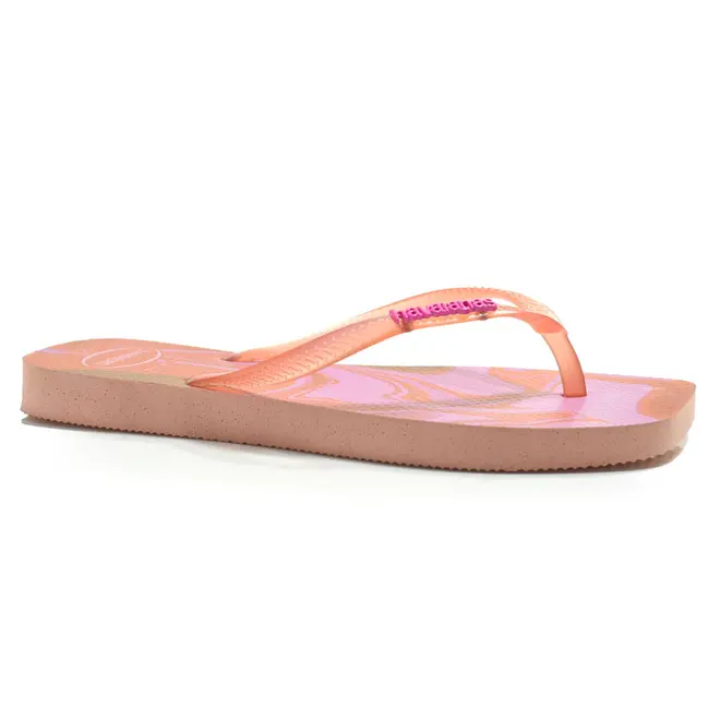 Chinelo Feminino Havaianas Slim Square Jelly Rosa 4150245