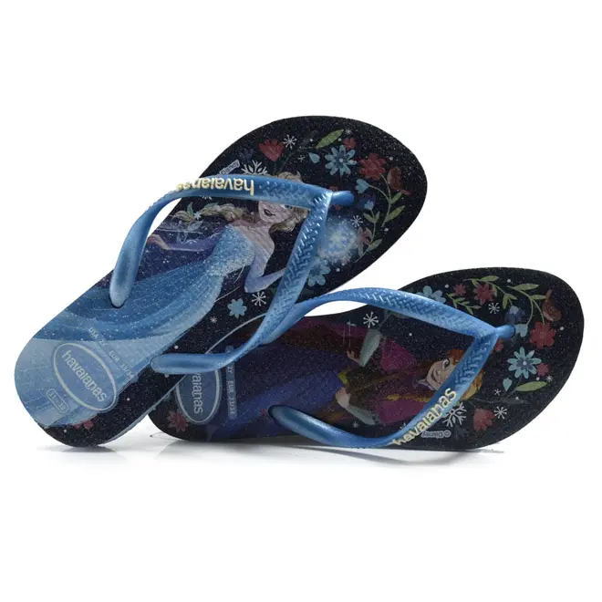 Chinelo Havaianas Kids Slim Princesas Azul 4123328
