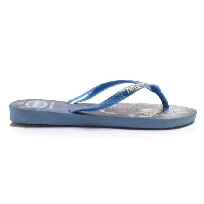 Chinelo Havaianas Kids Slim Princesas Azul 4123328