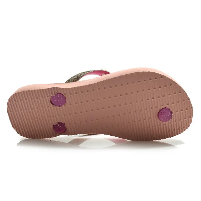 Chinelo Havaianas Infantil Slim Glitter Rosa 4146976