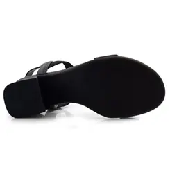 Sandália de Salto Bloco Feminina Comfortflex Preto 24-56401