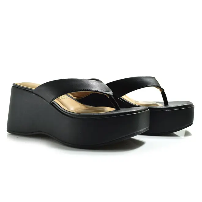 Tamanco Plataforma Feminino Vizzano Preto 6559.106.7286