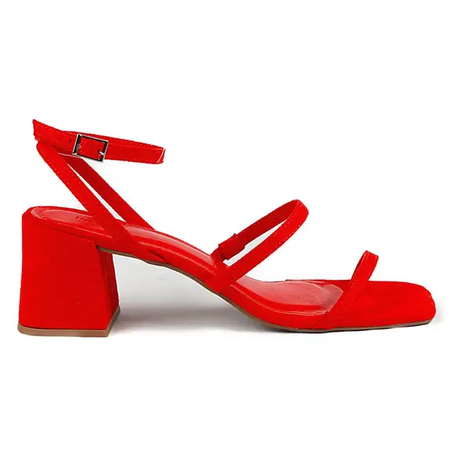 Sandália Itapuã Salto Bloco Vermelho Feminino