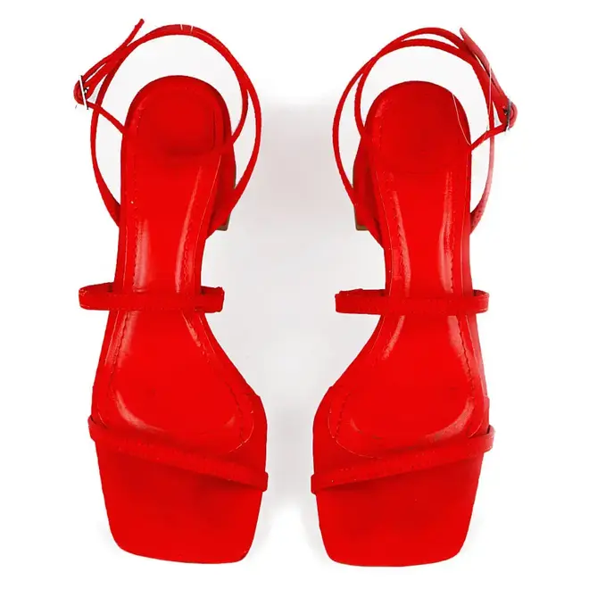 Sandália Itapuã Salto Bloco Vermelho Feminino