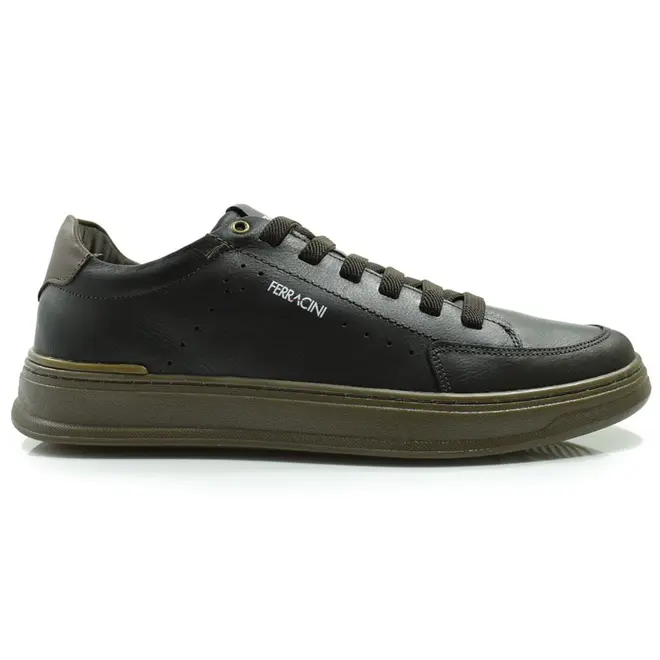 Tênis Masculino de Couro Ferracini Gold Preto 2074