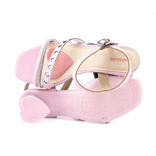 Sandália Molekinha Rosa Charm Menina