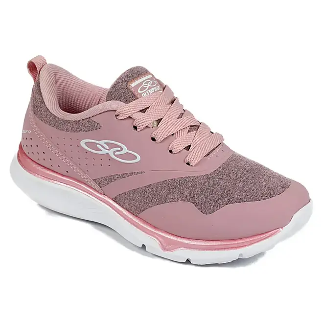 Tênis Esportivo Juvenil Feminino Olympikus Flower - Rosa Quartz