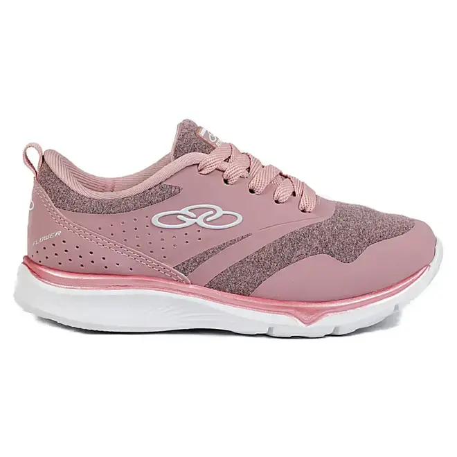 Tênis Esportivo Juvenil Feminino Olympikus Flower - Rosa Quartz
