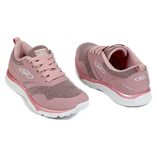 Tênis Esportivo Juvenil Feminino Olympikus Flower - Rosa Quartz