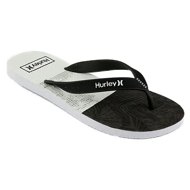 Chinelo Hurley Autentic Branco e Preto Masculino