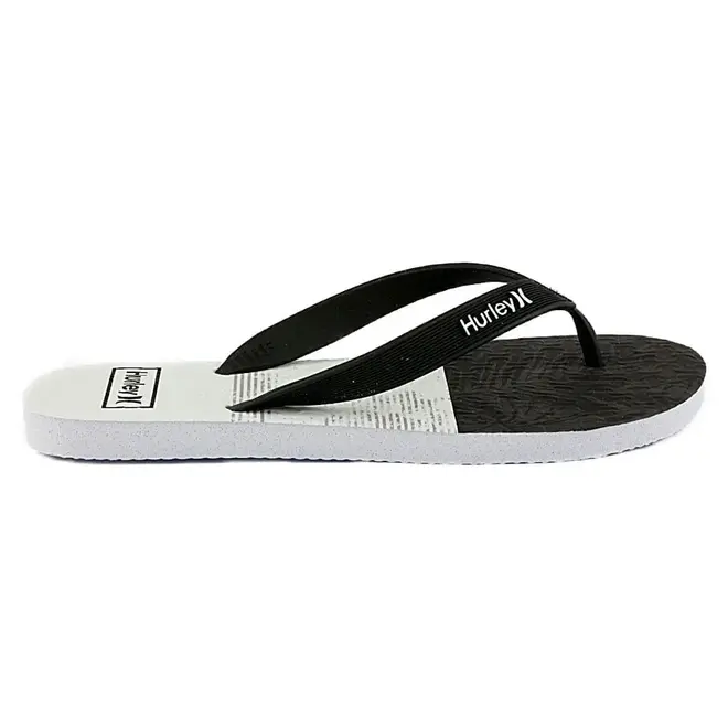 Chinelo Hurley Autentic Branco e Preto Masculino