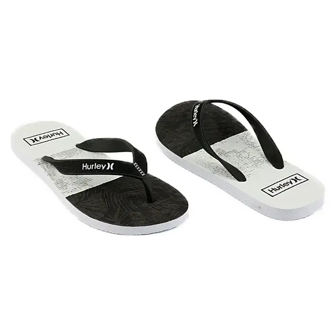 Chinelo Hurley Autentic Branco e Preto Masculino