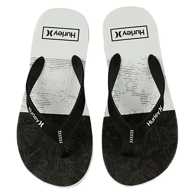 Chinelo Hurley Autentic Branco e Preto Masculino