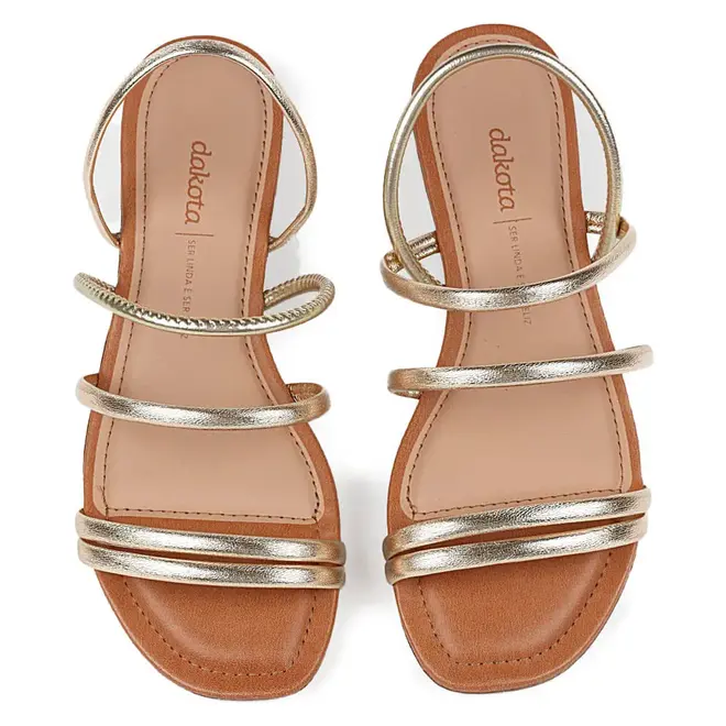 Sandália Dakota Flat Champagne Feminino