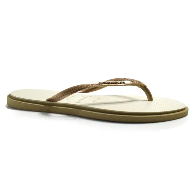 Chinelo Havaianas Feminino Slim Point Bege 4149584
