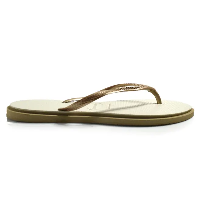 Chinelo Havaianas Feminino Slim Point Bege 4149584