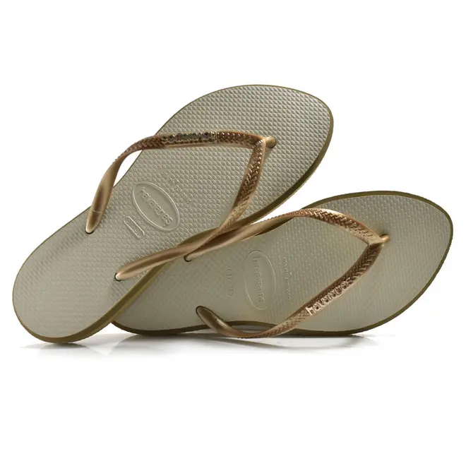 Chinelo Havaianas Feminino Slim Point Bege 4149584