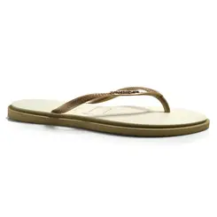 Chinelo Havaianas Feminino Slim Point Bege 4149584