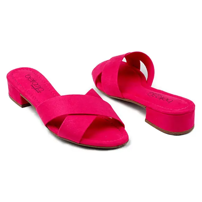 Tamanco Beira Rio Tiras Cruzadas Pink Feminino