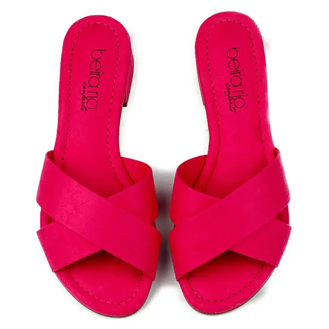 Tamanco Beira Rio Tiras Cruzadas Pink Feminino