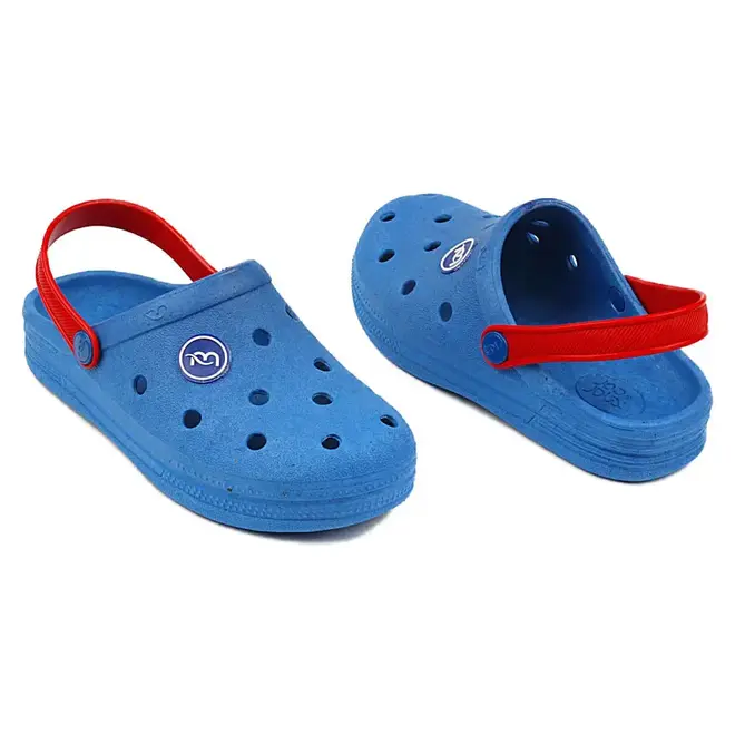 Babuche Mar & Cor Infantil Menino Azul e Vermelho