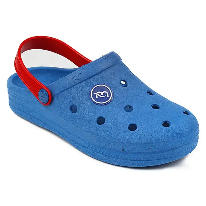Babuche Mar & Cor Infantil Menino Azul e Vermelho