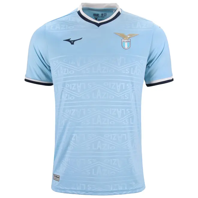 Camisa de Futebol Mizuno Lazio Jersey Masculina