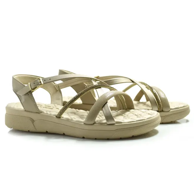 Papete Feminina Comfortflex Bege 2542404