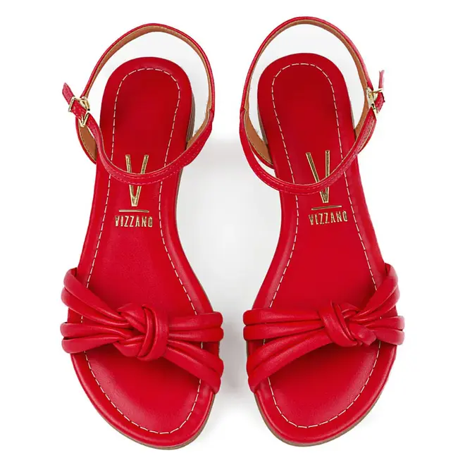 Sandália Vizzano Laço Vermelho Feminino