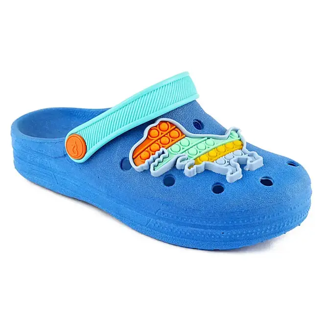 Babuche Infantil Mar & Cor Dinossauro Pop IT Azul