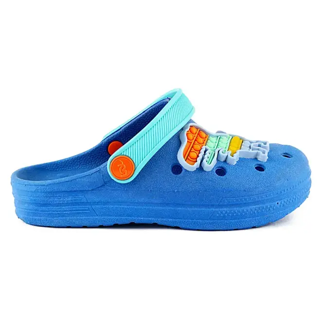 Babuche Infantil Mar & Cor Dinossauro Pop IT Azul