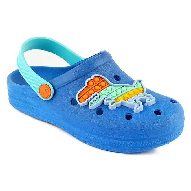 Babuche Infantil Mar & Cor Dinossauro Pop IT Azul