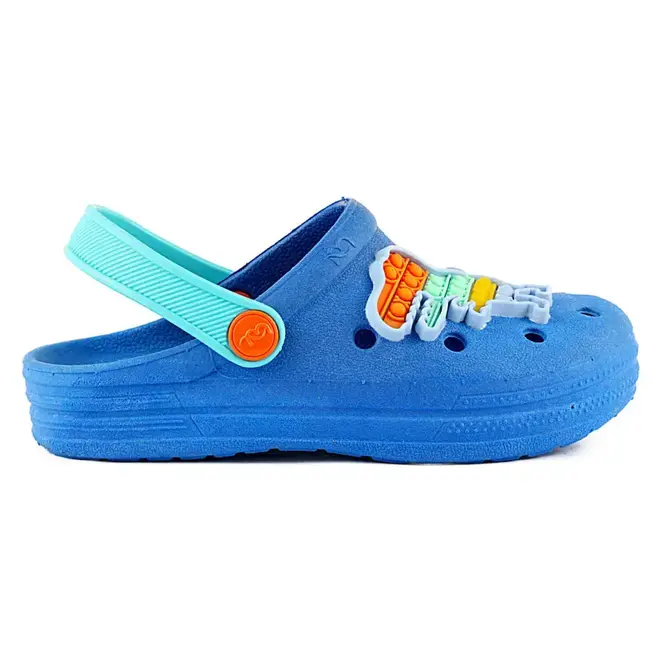 Babuche Infantil Mar & Cor Dinossauro Pop IT Azul